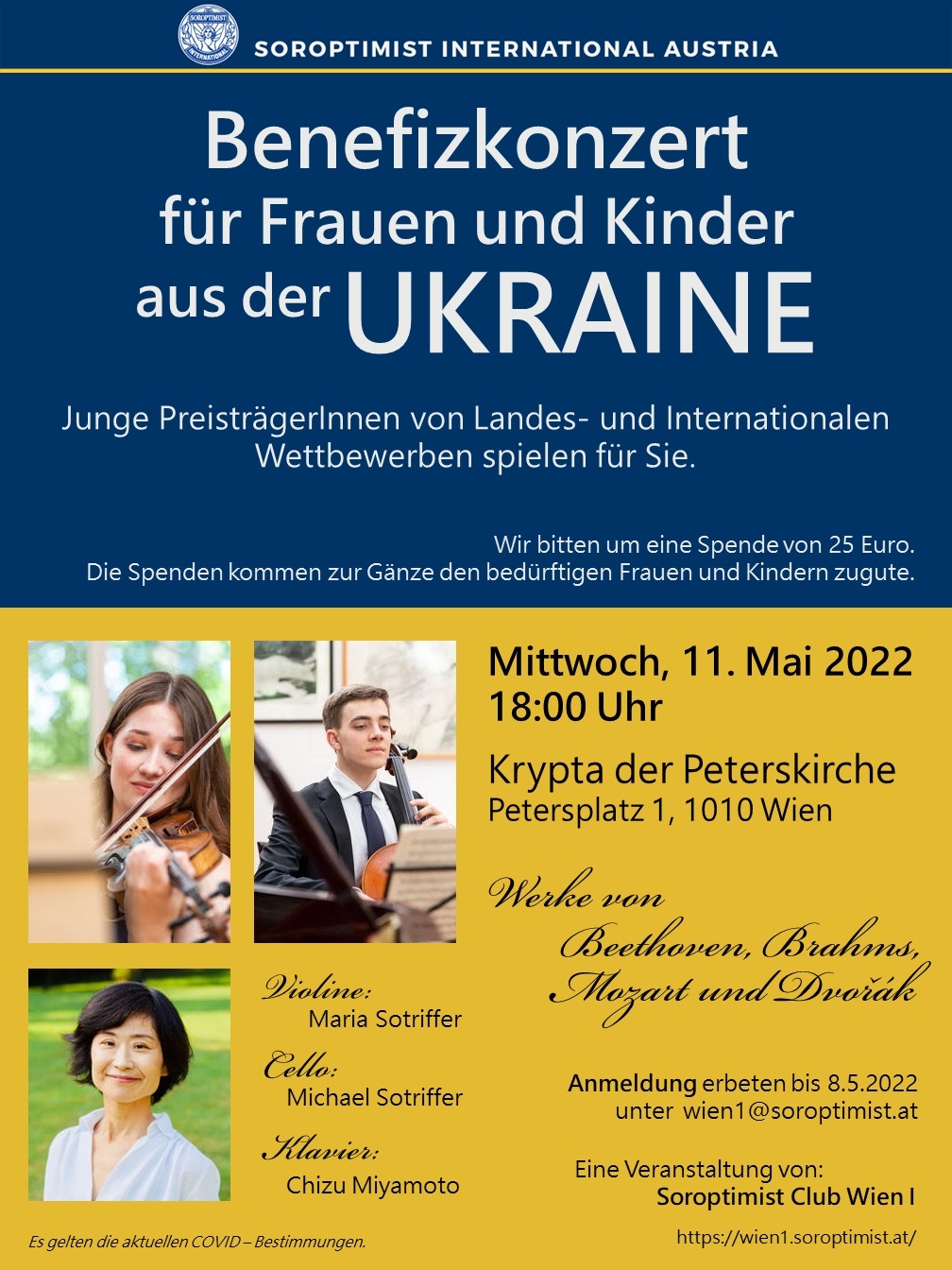 Benefizkonzert am 11. Mai 2022 um 18.00 Uhr