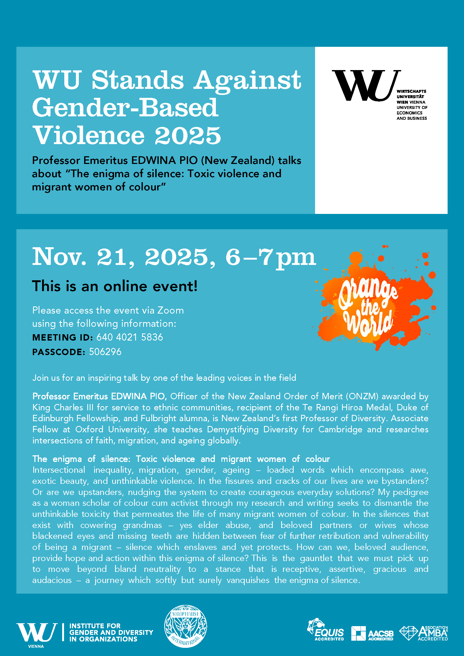 WU & SI gegen Gewalt an Frauen